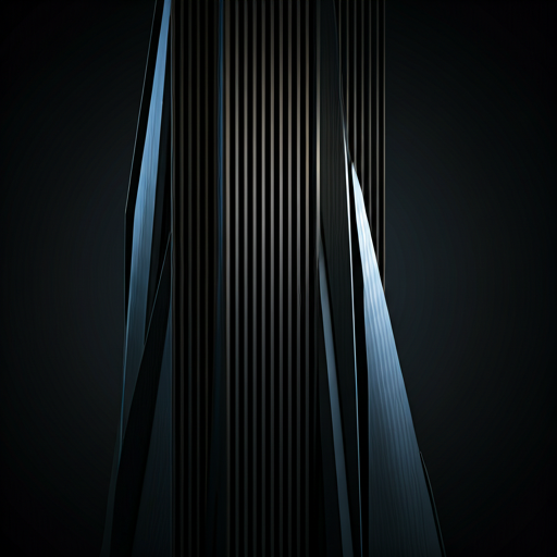 Close-up architectural detail of a modern steel and glass skyscraper