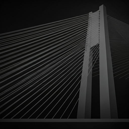 Modern suspension bridge — precision engineering and structural grandeur