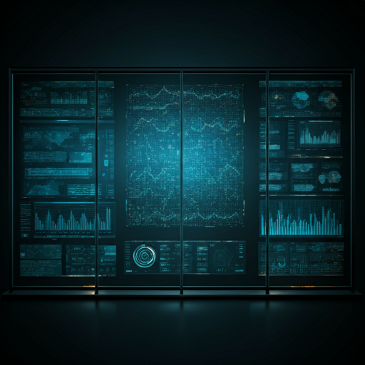 Futuristic infrastructure command centre with holographic data visualisations